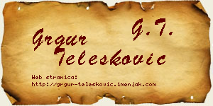 Grgur Telesković vizit kartica